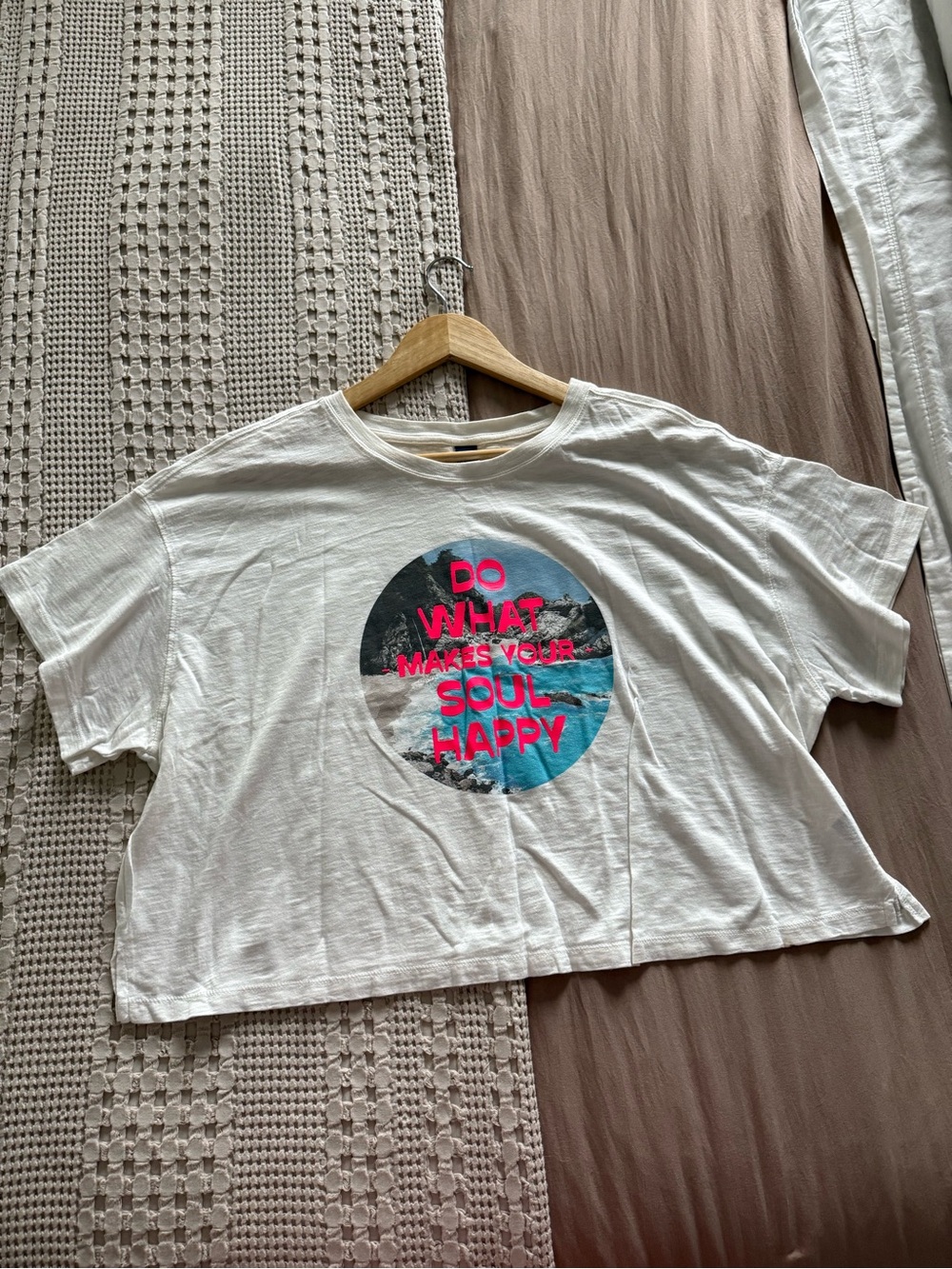 Old Navy White Short-Sleeve Crew Neck Crop Tee